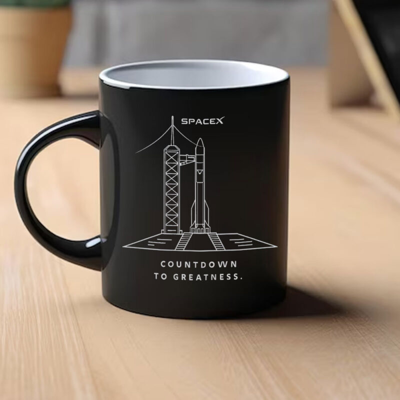 Countdown to Greatness SpaceX Rocket Launch Mug