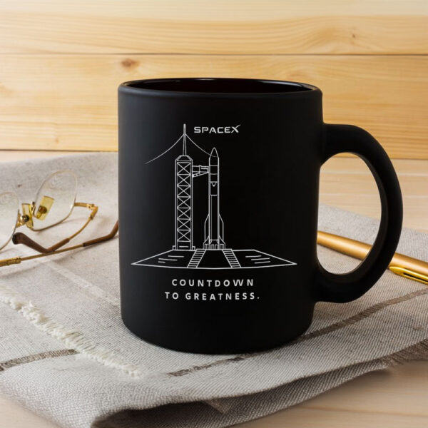 Countdown to Greatness SpaceX Rocket Launch Mug