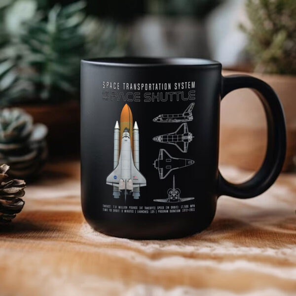 Space Shuttle Atlantis Schematic Adult Mug