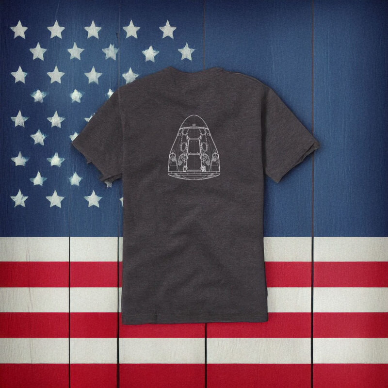 SpaceX Crew Dragon Schematic T-Shirt