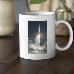 SpaceX Falcon Heavy Rocket Launch Mug