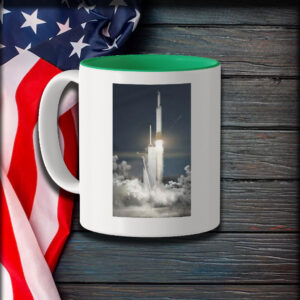 SpaceX Falcon Heavy Rocket Launch Mug