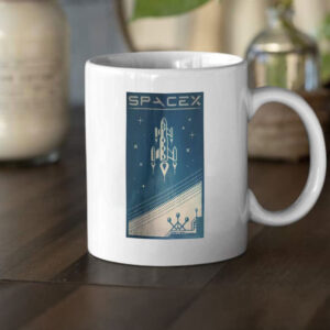 SpaceX Rocket Art Falcon Elon Musk Astronomy Space Science Mug