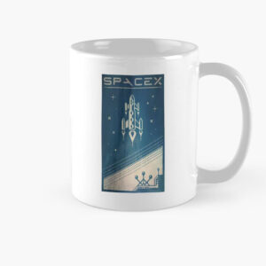 SpaceX Rocket Art Falcon Elon Musk Astronomy Space Science Mug