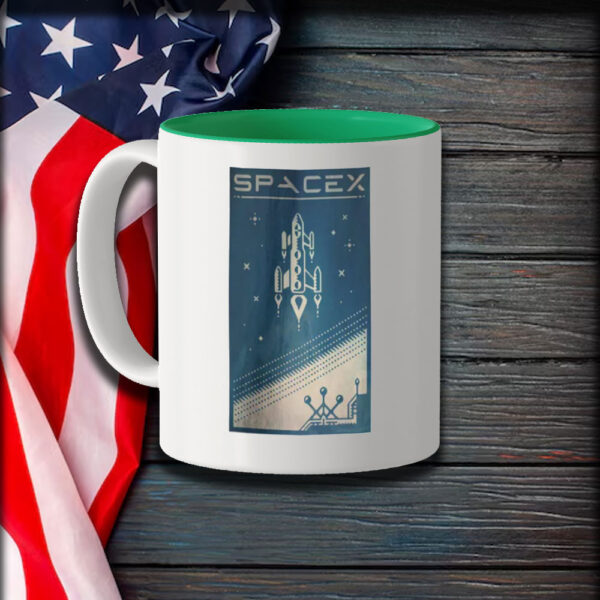 SpaceX Rocket Art Falcon Elon Musk Astronomy Space Science Mug