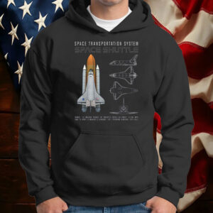 SpaceX Space Shuttle Atlantis Schematic Adult T-Shirt