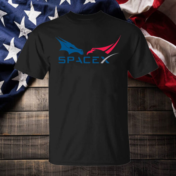 Spacex Space X Dragon Falcon F9 Rocket Tesla Elon Musk T-Shirt