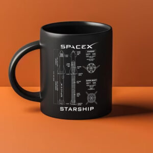 Spacex Starship Model BluePrint Mug